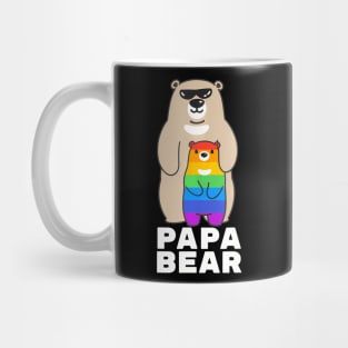 Lgbt Proud Papa Bear Proud Bear Dad Lgbt Pride Gay Mug